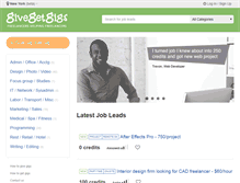 Tablet Screenshot of givegetgigs.com